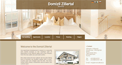 Desktop Screenshot of domizil-zillertal.at